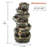 8-Tier Outdoor Rock Water Fountain with LED Lights, 58", Gray
