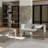 Rectangle Uzu Viscose Area Rug in Grey-95187560