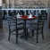 Jinnie 36'' Round Laminate Table Set with X-Base and 4 Ladder Back Metal Chairs