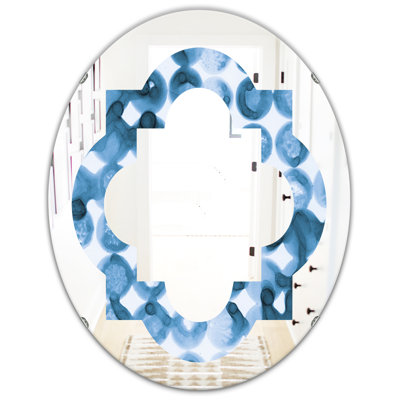 Miroir mural quadrilobe aquarelle géométrique VI Cottage Americana