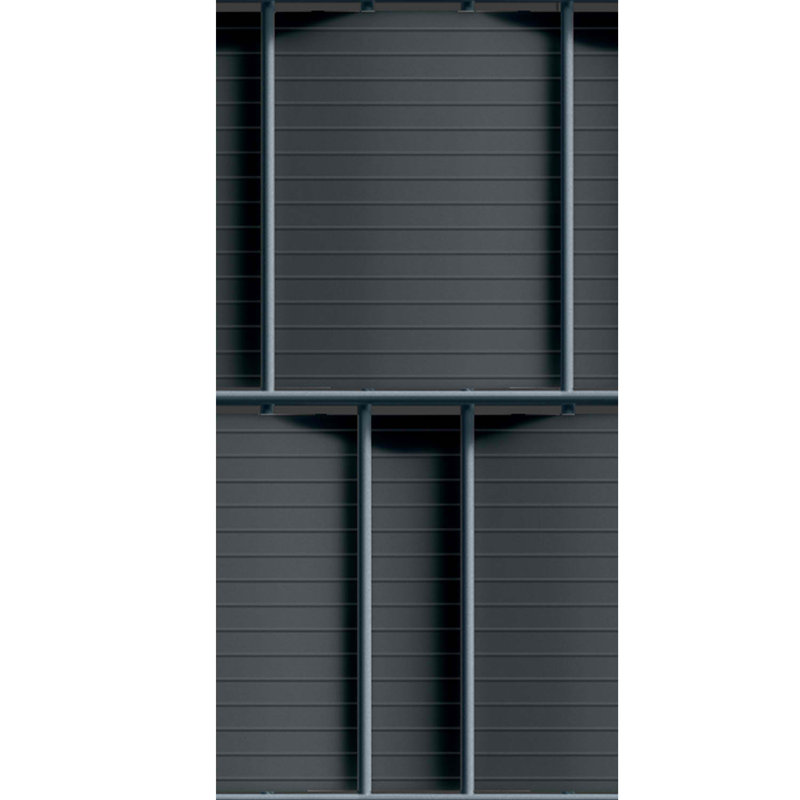 48.26cm H x 253cm W Vinyl Fence Panels, Anthracite