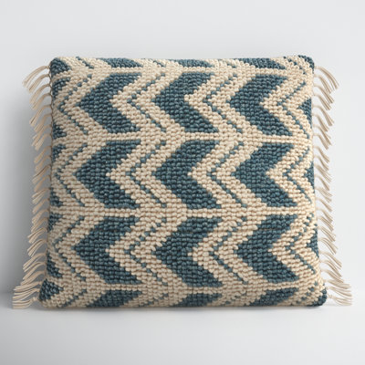 Oakleaf Chevron Polyester,Wool,Cotton Blend Throw Pillow