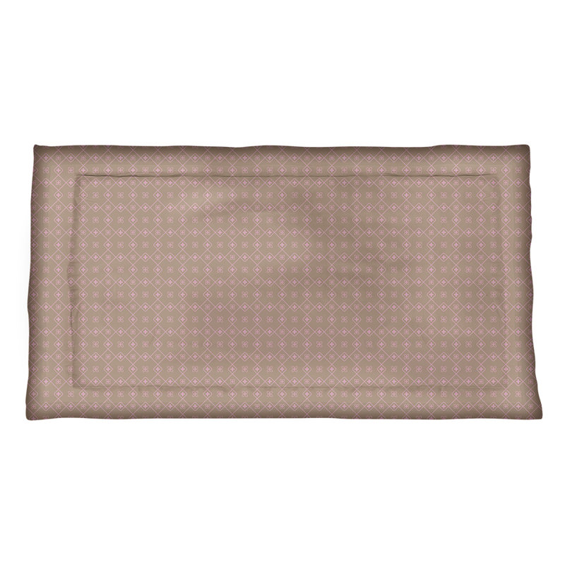 Taie décorative Enveloppe, Simple standard, Polyester, Brun / rose