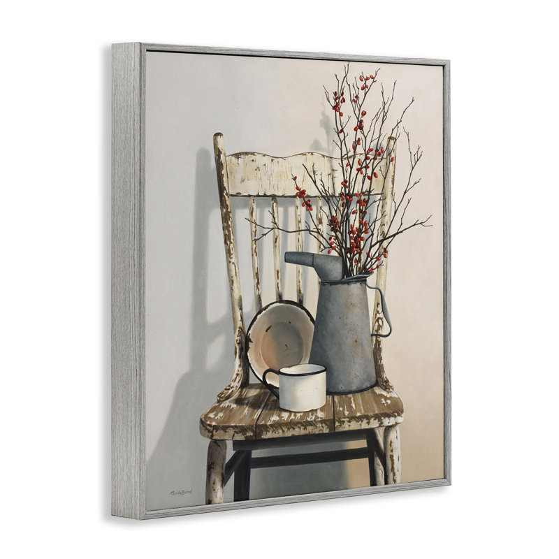 «Vintage Rustic Things Neutral», peinture de ferme rustique surdimensionnée, giclée sur bois, art texturé par Cecile Baird