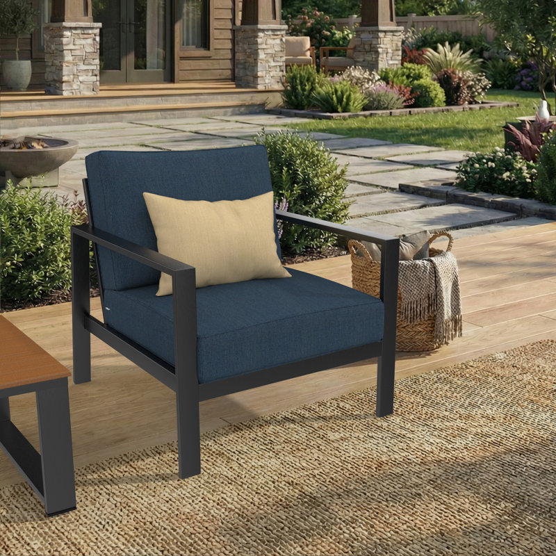 Sunbrella® Outdoor Deep Seating Louge Chair Cushion, Spectrum Indigo, 24" W x 24" D