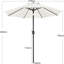 Calhaen 230cm Tilt Market Parasol-1350133014