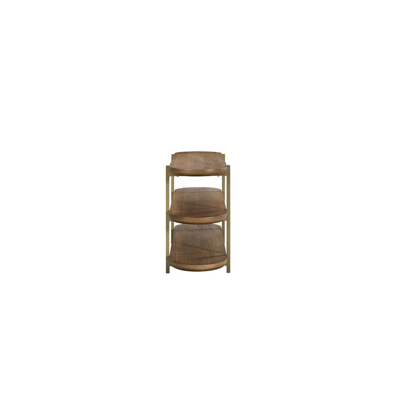 Modern Console Table In Brown, 29.57 In. Height And 64 Package Depth Latte Finish With Metal Features, 30 60