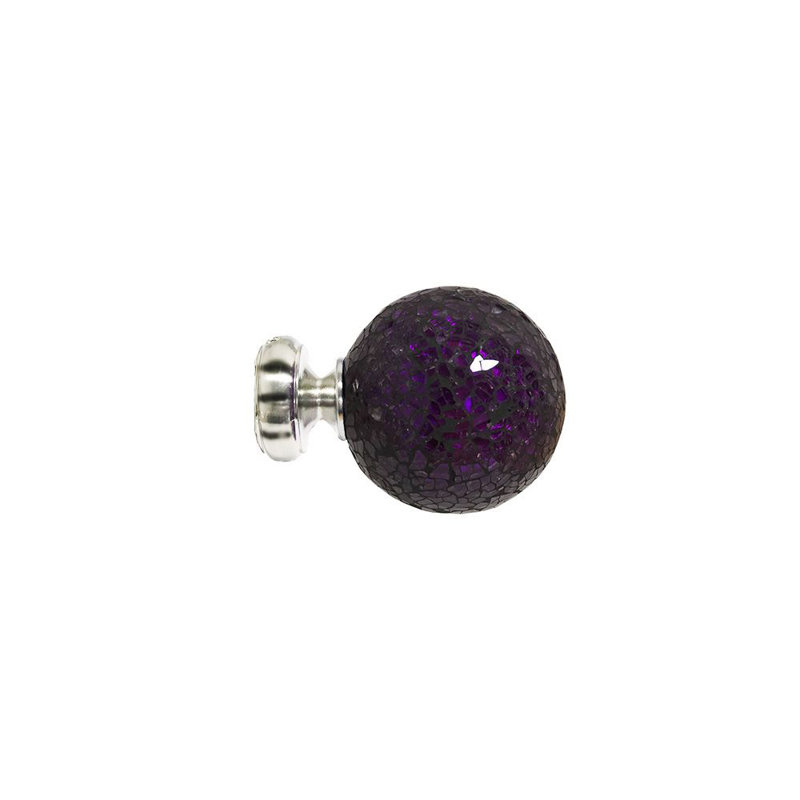 Mosaic Finial, Purple/Chrome