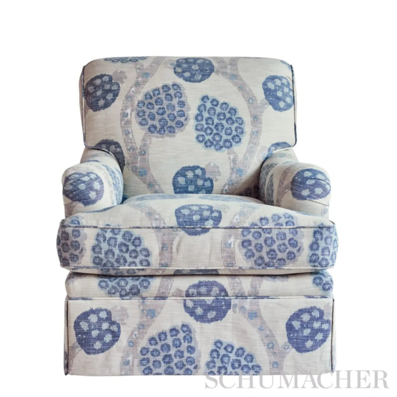 Annabel Warp Print Fabric, Blue