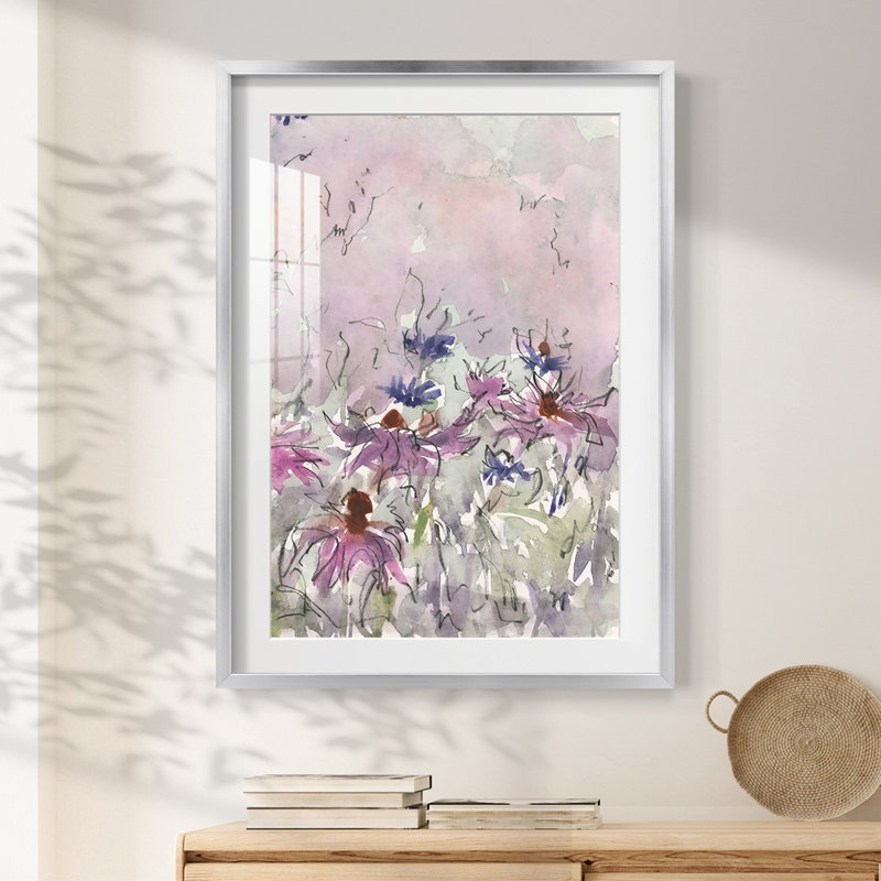 Inner Hall II - Toile tendue avec châssis, H 28,5 po x l 20,5 po, Argent argent