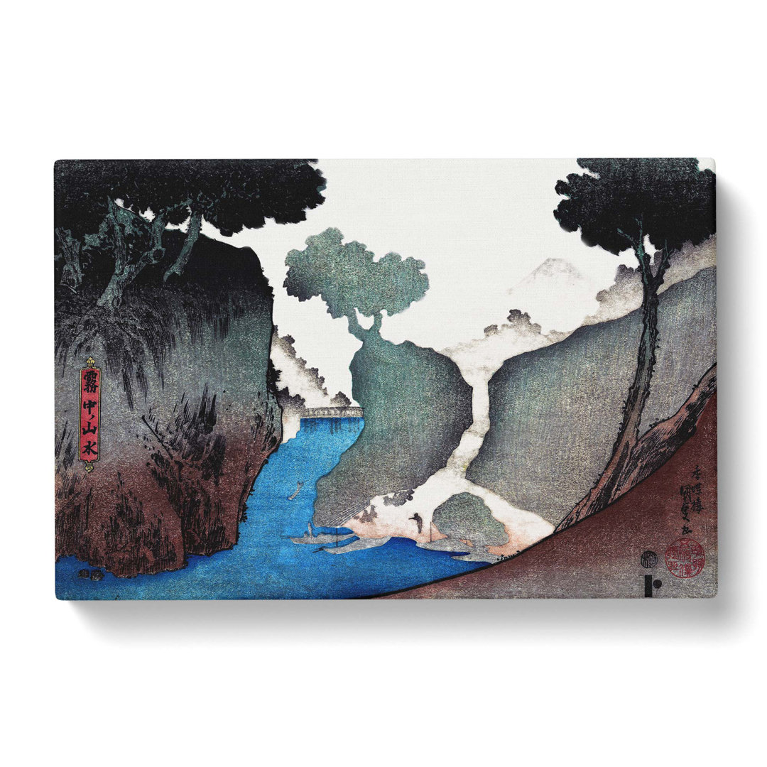 Landscape In The Mist by Utagawa Kunisada - Wrapped Canvas