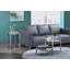 Table basse Jesko en verre et chrome