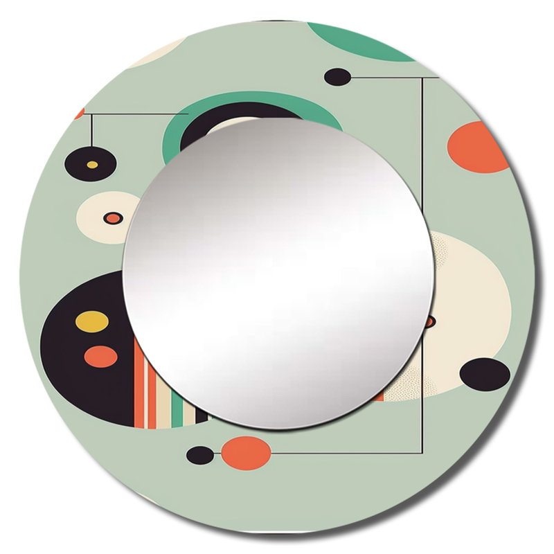 Miroir mural Mid-Century Retro Dimensions II - Mid-Century, 29 po x 29 po