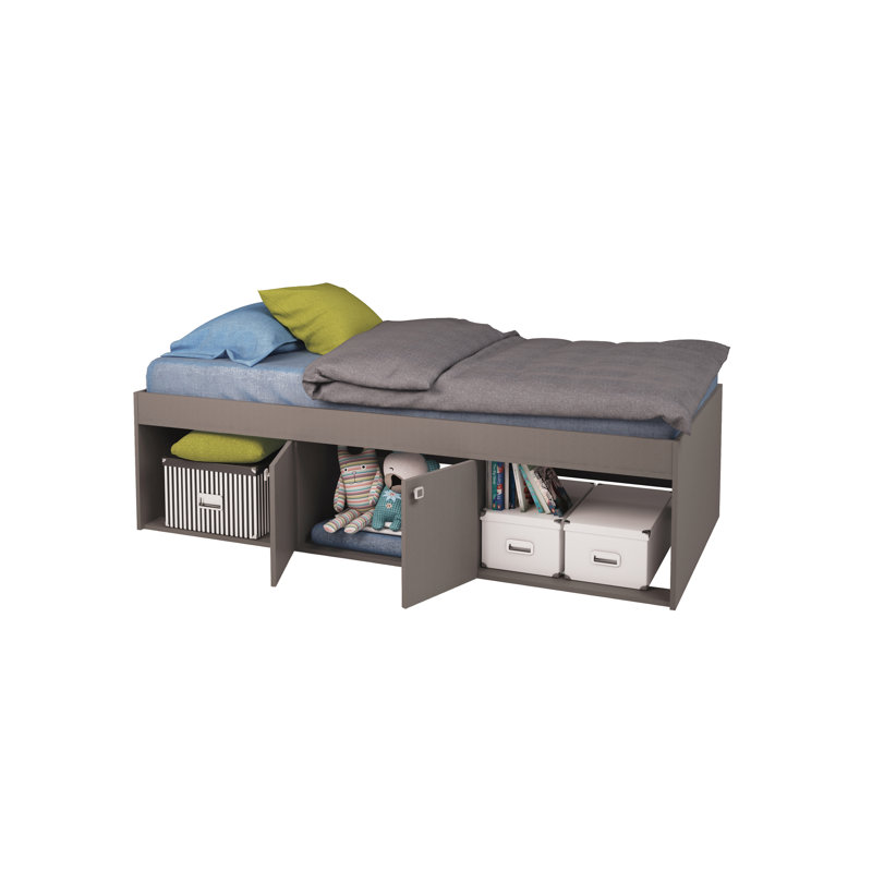 Leigha Single (3') Cabin Bed with Storage Included, Grey