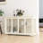 Kitchen Storage Cabinet - White With Glass Door. Constructed From Robust For Stability. 2 Sliding Doors And Adjustable Shelf Versatile Storage. Painted. Non-Slip Feet To Crafted E1 Grade Practical
