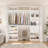 80"-120" Closet System With Door And Wooden Drawers(Adjustable Width)-235816158