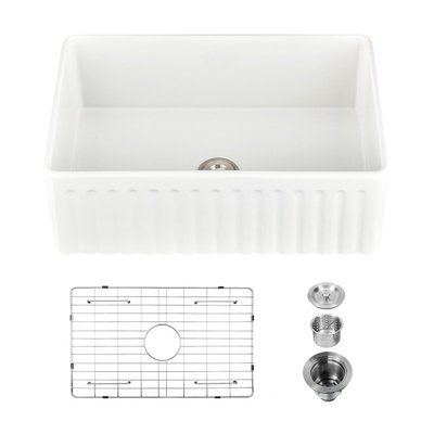33'' L Single Bowl Fireclay Kitchen Sink