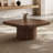 Brown；Black Solid + Manufactured Wood Square Coffee Table Sets