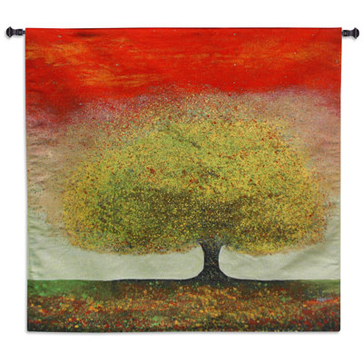 Tapisserie «Dreaming Tree» - rouge