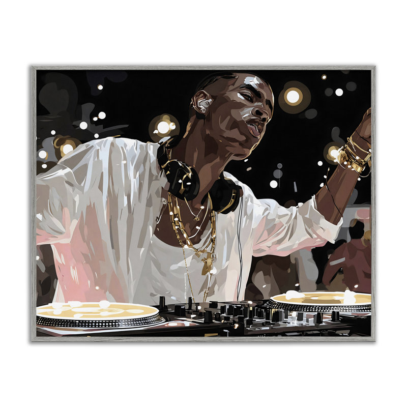 «Music In His Soul», estampe numérique, design par Franklyn Gregory, 11 x 14, Farmhouse Gray Giclee Framed