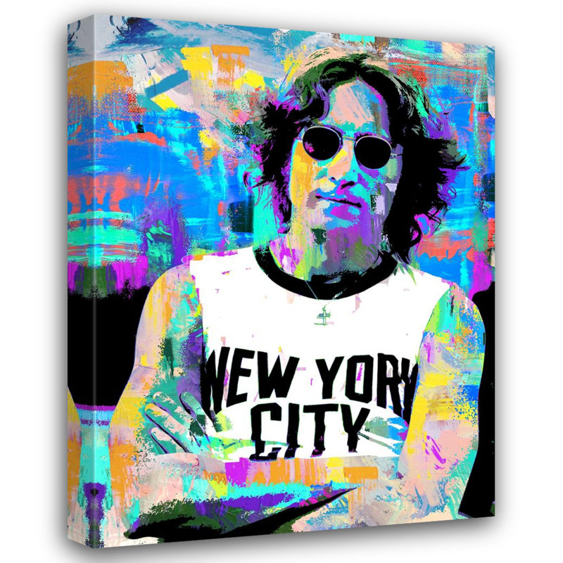 " John Lennon NYC " by Stephen Chambers Painting Print, 18" H x 15" W x 1.5" D