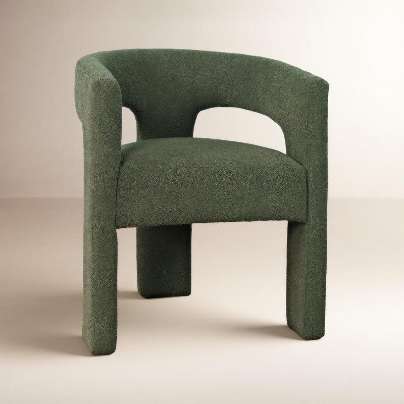 Chaise de salle à manger rembourrée Darlington Boucle, Vert