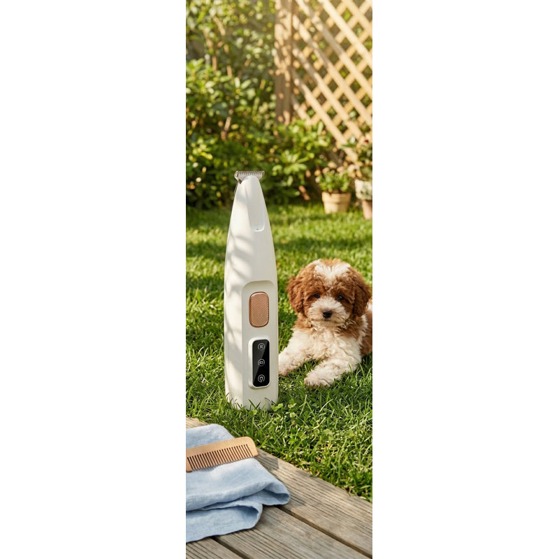 Tondeuse pour chien améliorée avec affichage à DEL, lame de 18 mm de largeur, rasoir imperméable et micro-précision rechargeable pour les pattes, les oreilles, le visage, le croupion et les yeux, faible bruit