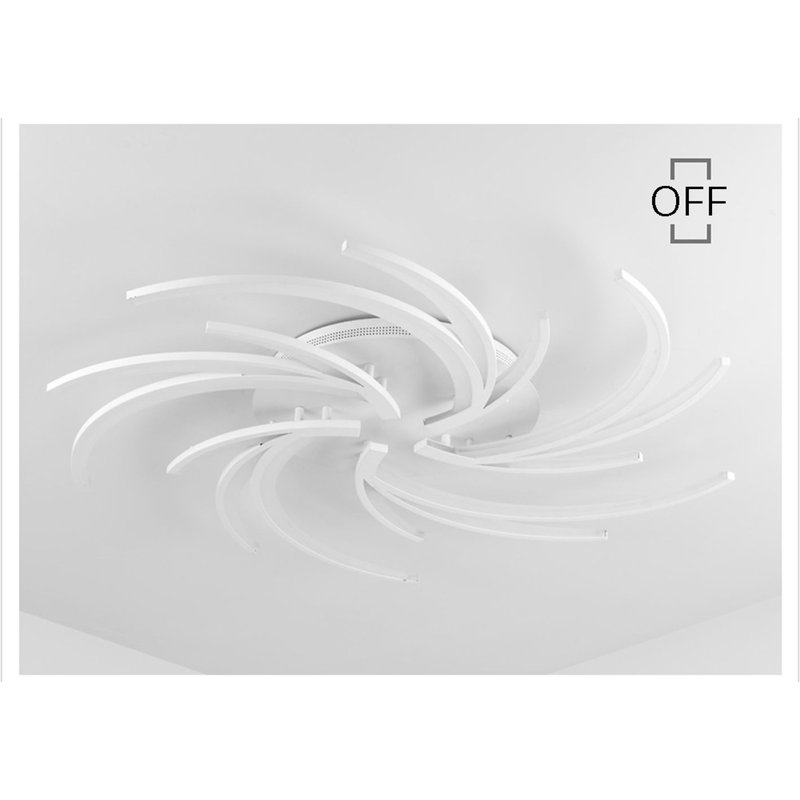 Vickers Acrylic LED Flush Mount, White, 15cm H x 102cm W x 102cm D
