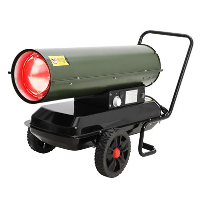 80000 BTU Diesel/Kerosene Heater, 4.8 Gallon Fuel Tank Capacity Forced Air Heater with Adjustable Thermostat, Portable Torpedo Heater for Indoor/Outdoor, Garage, Workshops, Construction Site