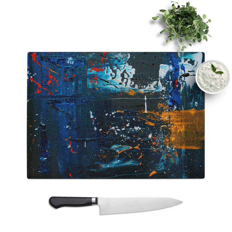 Tempered Glass Art Painting Vol.400 Chopping Board, 39 cm W x 28.5 cm L
