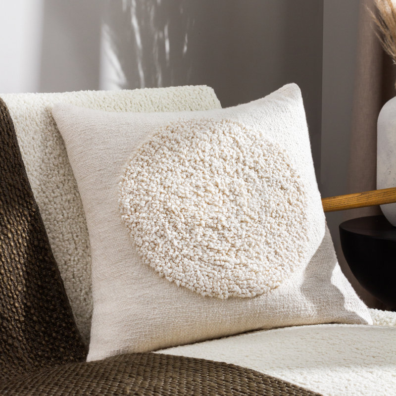 Almo White Square Throw Cushion