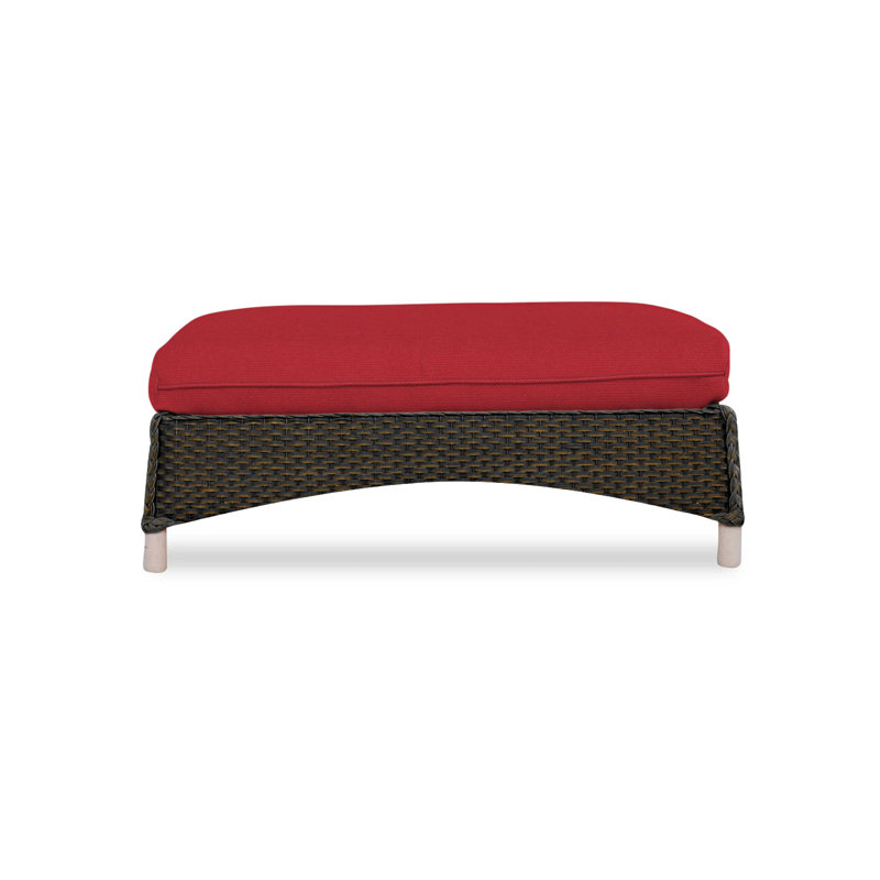 Mandalay Outdoor Ottoman, Decorline Navy, Mink