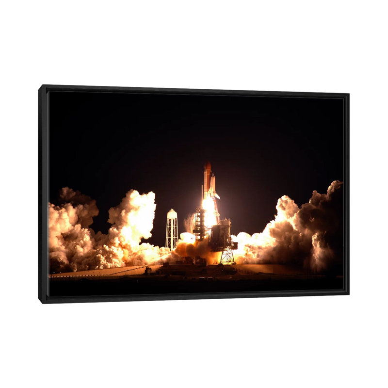 Reproduction de photo sur toile tendue Lenworth, H 18 po x l 26 po x P 1,5 po, Toile avec cadre flottant noir, Pas de tapis