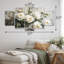 Fleur de pivoines avec rêverie en béton I - art mural pivoines - décoration murale Traditi diamant