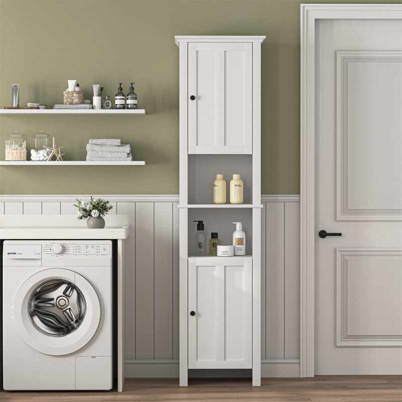 Wooden Cabinet With Multiple Shelves