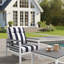 Fauteuil club d'extérieur en métal avec coussin Sunbrella Townsend