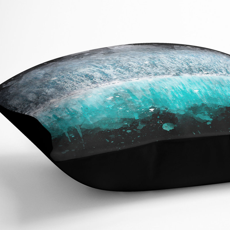 Sketch of Lake Louise Cushion with Filling, 55cm H x 55cm W x 20cm D, Black