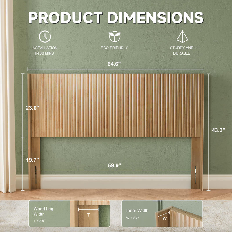 Modern Wooden Headboards, Queen