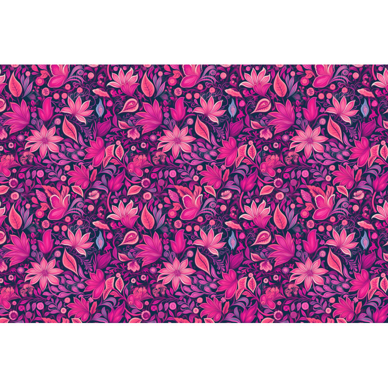 Machine Printed Comforter, Twin Extra Long Comforter, Pink/Purple Floral