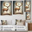 Art mural de cerf avec des bois en floraison III - cerf-1675675260-1676757883