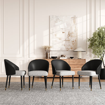 Chaise d'appoint rembourrée en similicuir Modern