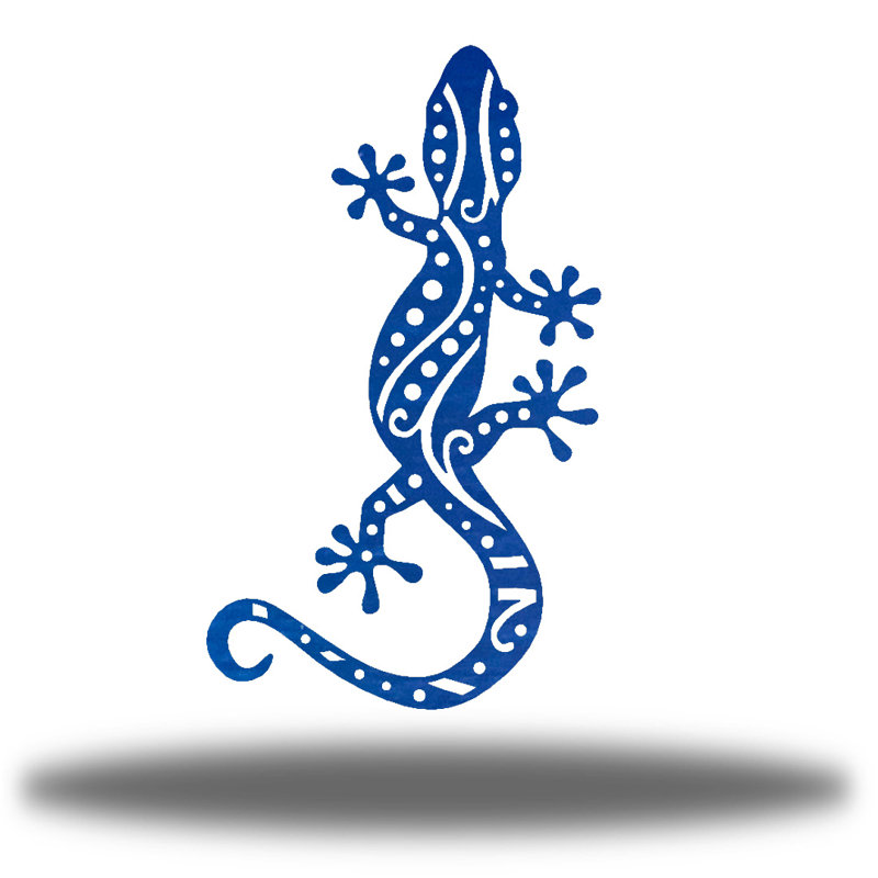 Hamza Steel Animals Wall Decor, 1, Blue, 24" H x 14" W x 0.06" D