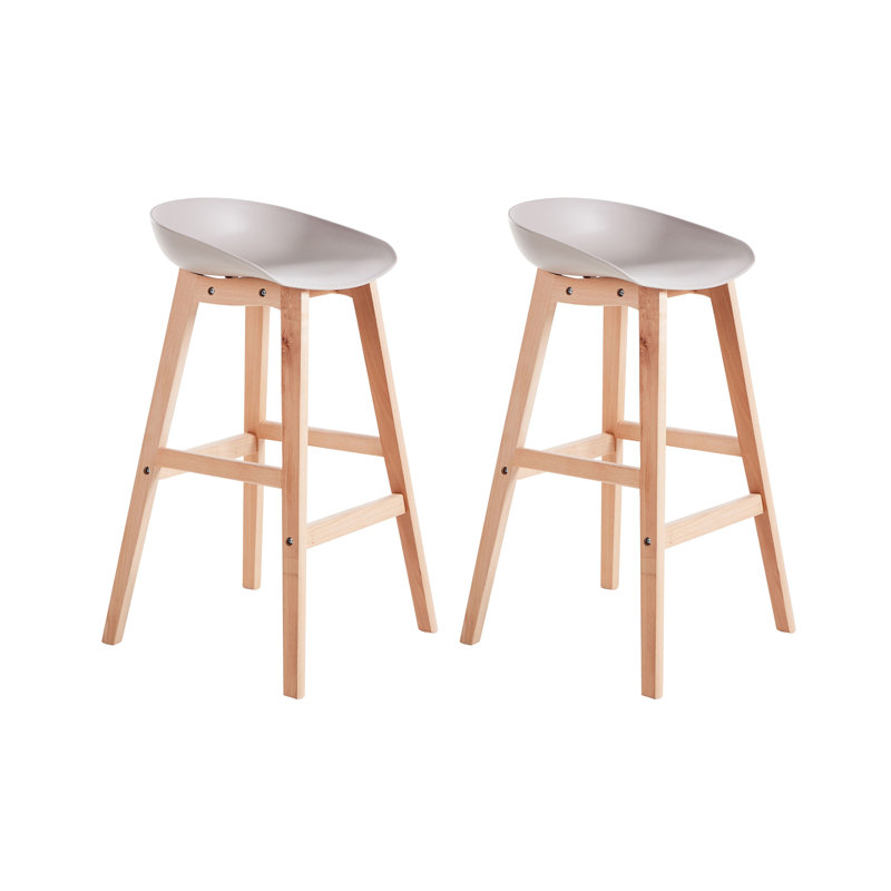 MICCO Counter Stool with Solid Wood Frame