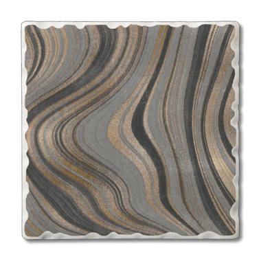 Corrigan Studio® Diagonal Elegance Wood Marquetry Coasters (Set Of