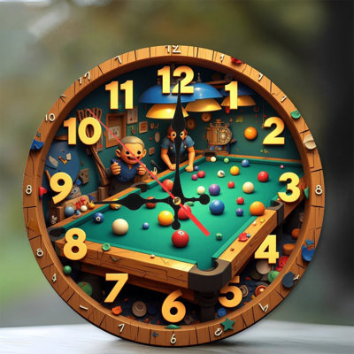 Horloge, salle de billard