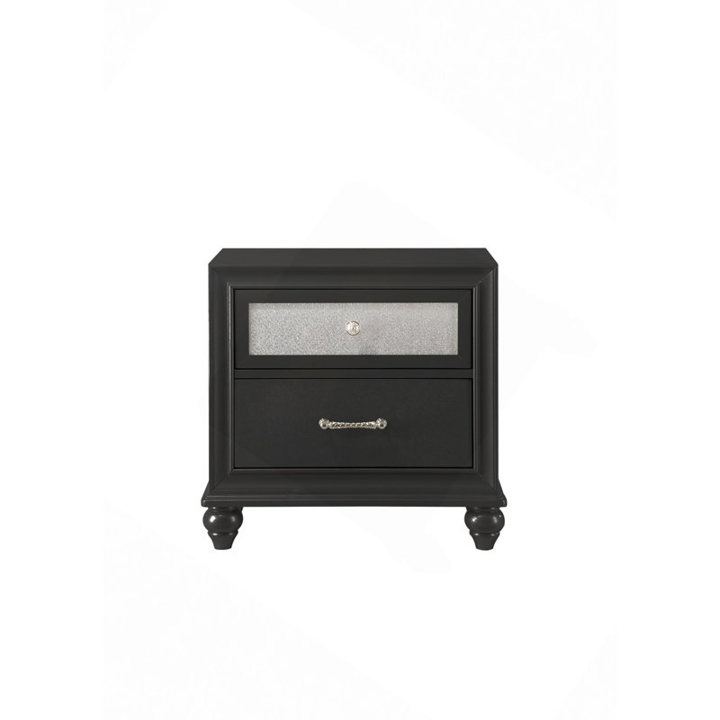 Table de chevet en bois 2 tiroirs