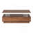 Modern Walnut Rectangular LED Lights Coffee Table With 2 Drawers In 47.2"-769376655