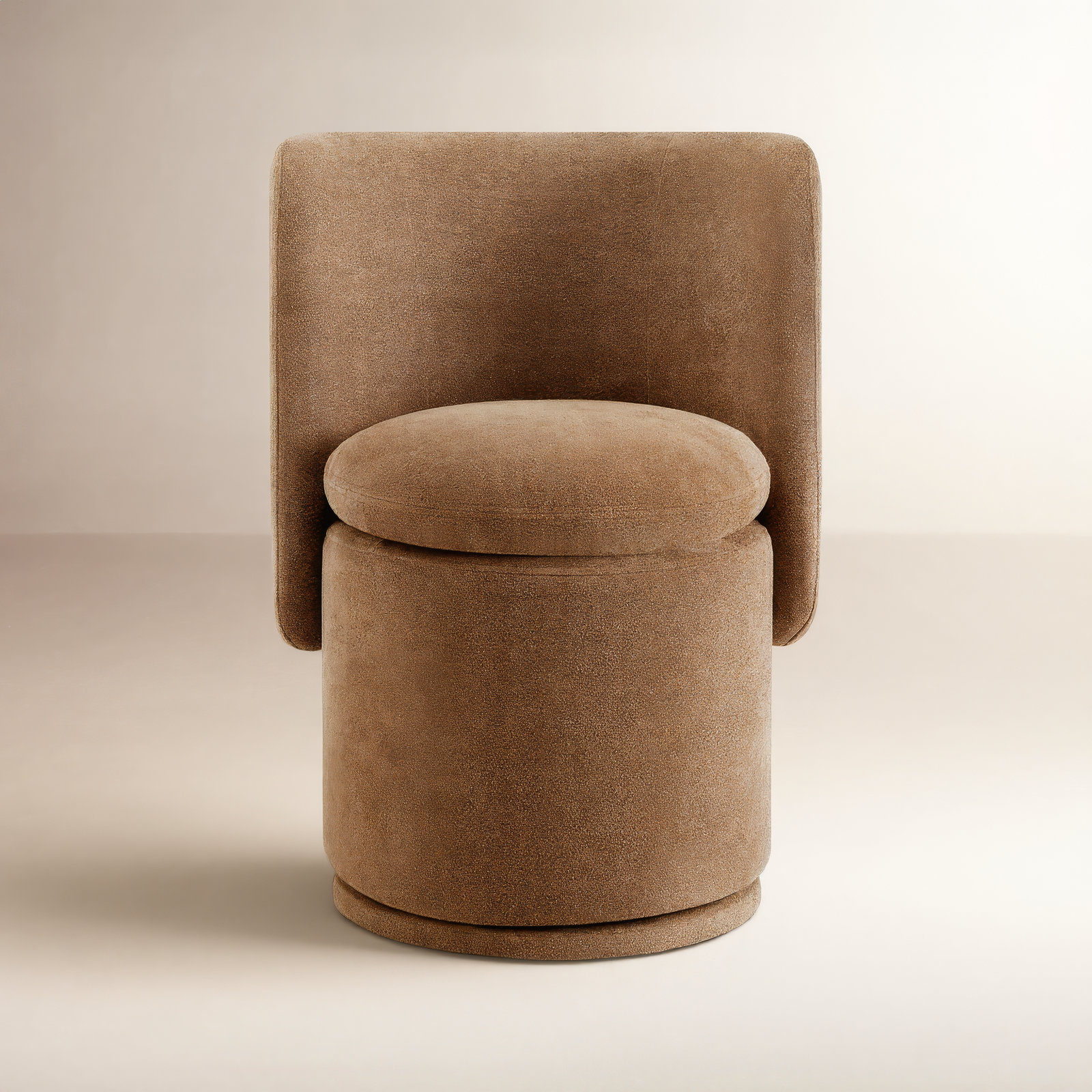 Adrielle Swivel Linen Dining Chair, Linen Elite Camel