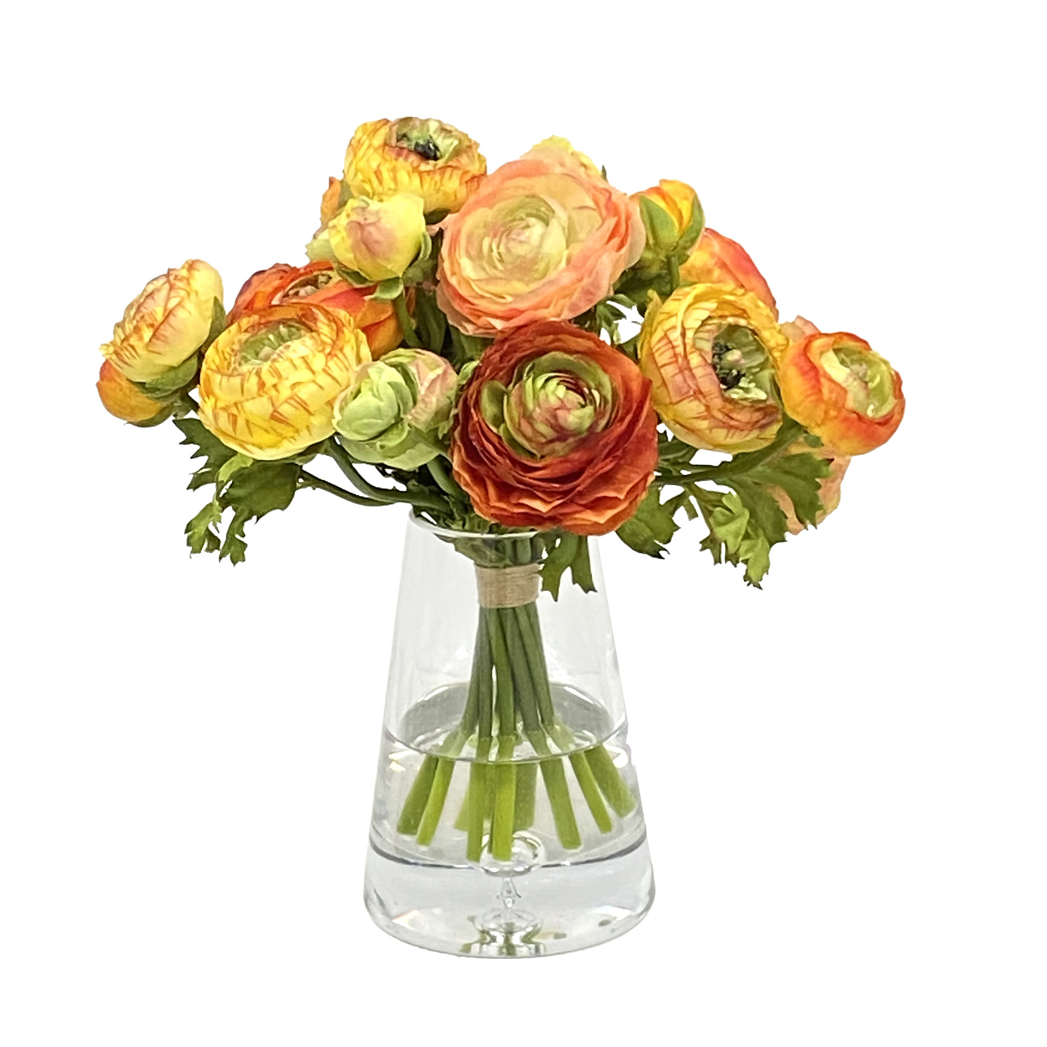 Primrue Ranunculus Arrangement in Vase | Wayfair