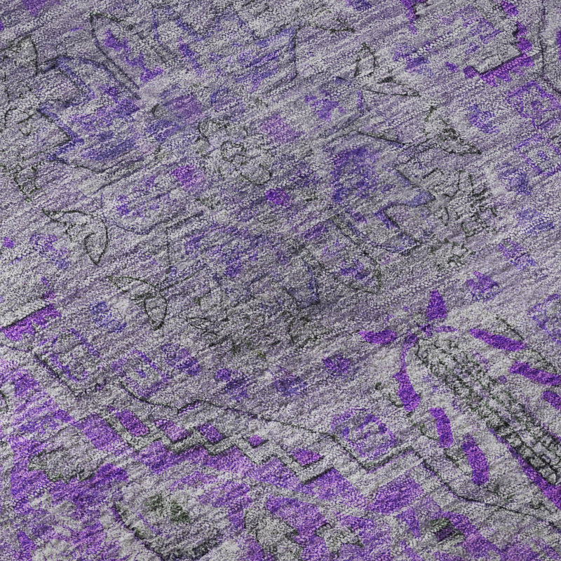 Premium Machine Washable Baford AMF1651 Global Rug, Rectangle 9' x 12'